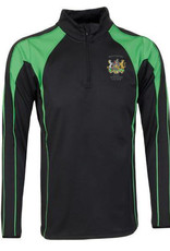 RVC Mens Rugby Pro Midlayer Black/Green