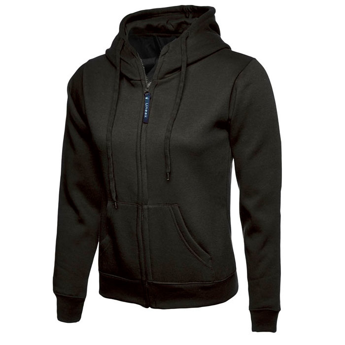 Ladies Full Zip Hooded Sweatshirt