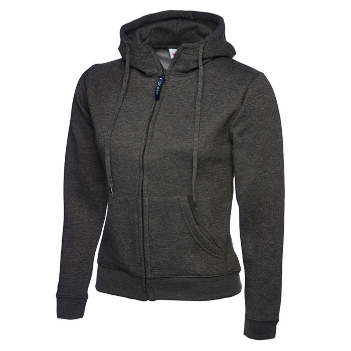 Ladies Full Zip Hooded Sweatshirt