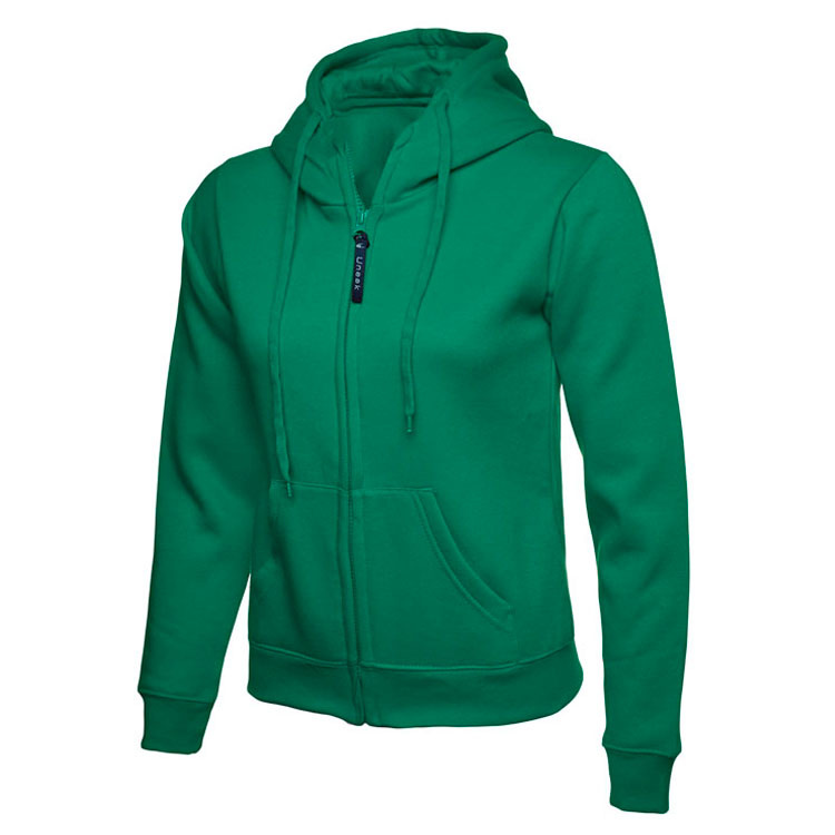 Ladies Full Zip Hooded Sweatshirt