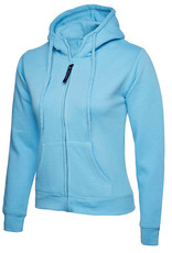 Ladies Full Zip Hooded Sweatshirt