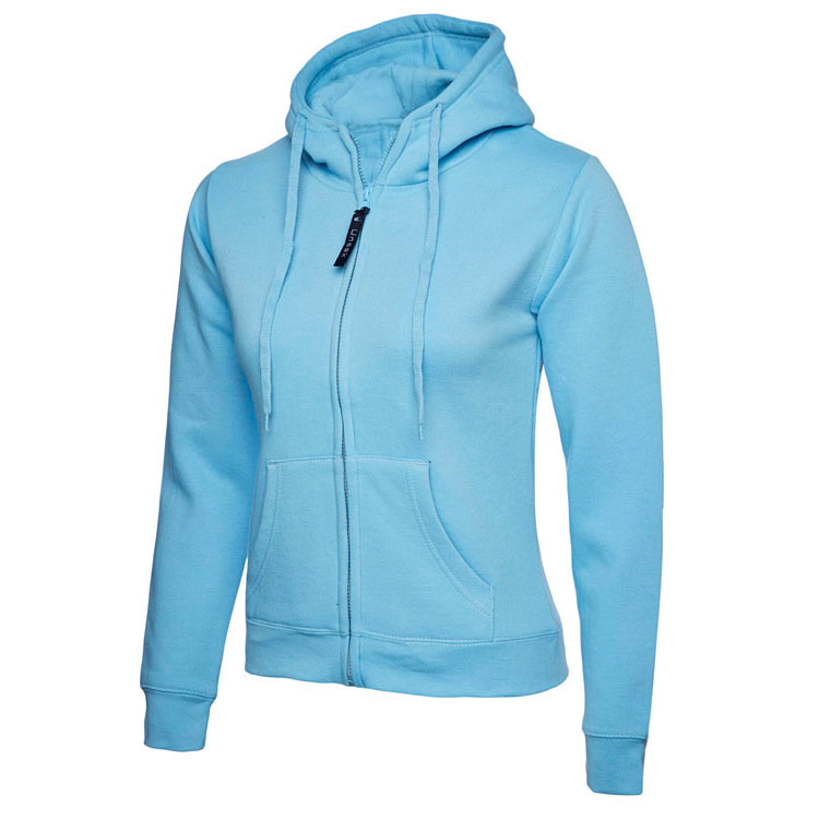 Ladies Full Zip Hooded Sweatshirt