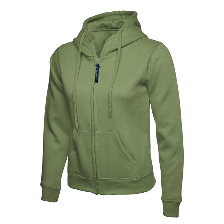 Ladies Full Zip Hooded Sweatshirt