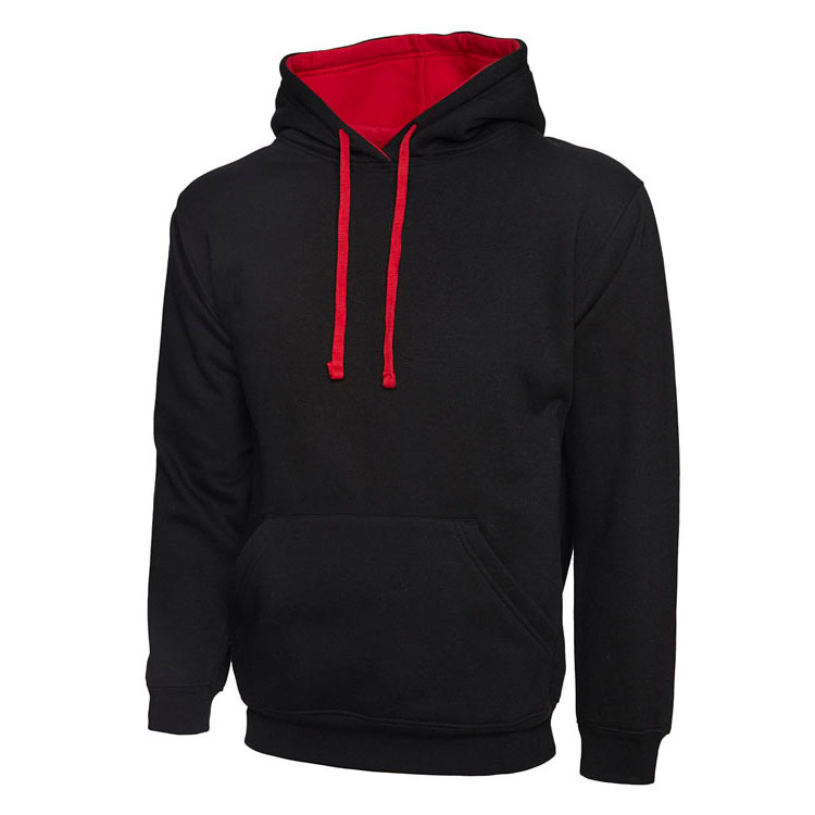 Adults Contrast Hooded Sweatshirt