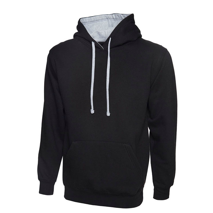 Adults Contrast Hooded Sweatshirt