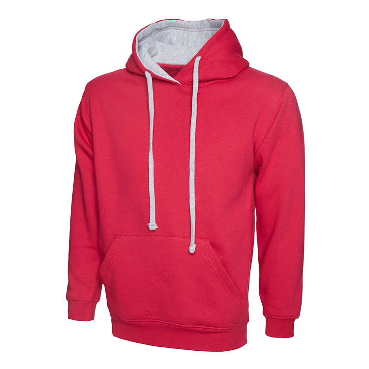 Adults Contrast Hooded Sweatshirt