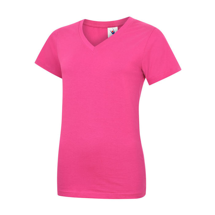 Ladies Classic V Neck T Shirt