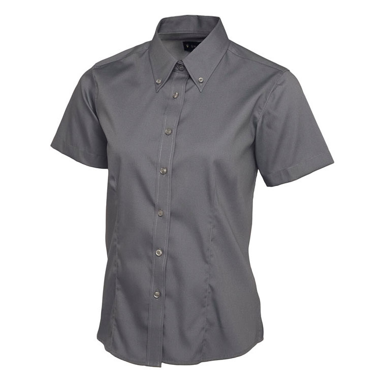 Ladies Pinpoint Oxford Half Sleeve Shirt