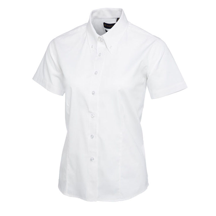 Ladies Pinpoint Oxford Half Sleeve Shirt