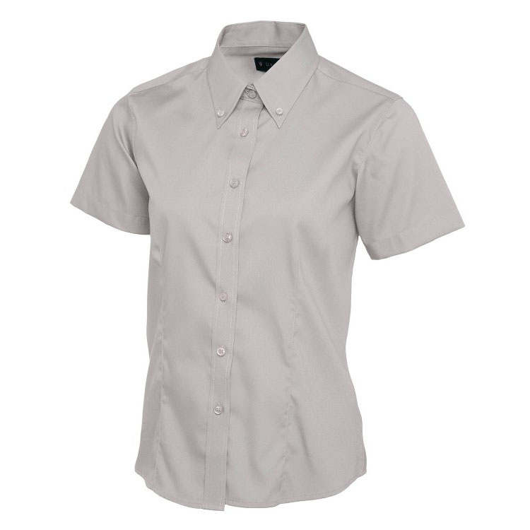 Ladies Pinpoint Oxford Half Sleeve Shirt