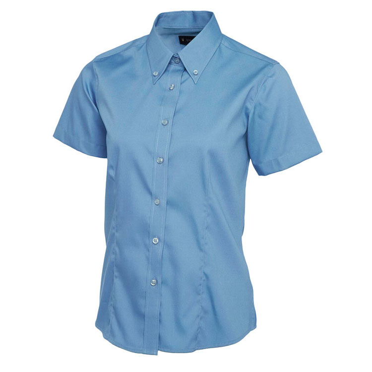 Ladies Pinpoint Oxford Half Sleeve Shirt