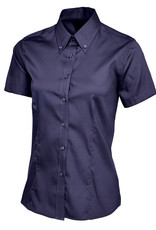 Ladies Pinpoint Oxford Half Sleeve Shirt