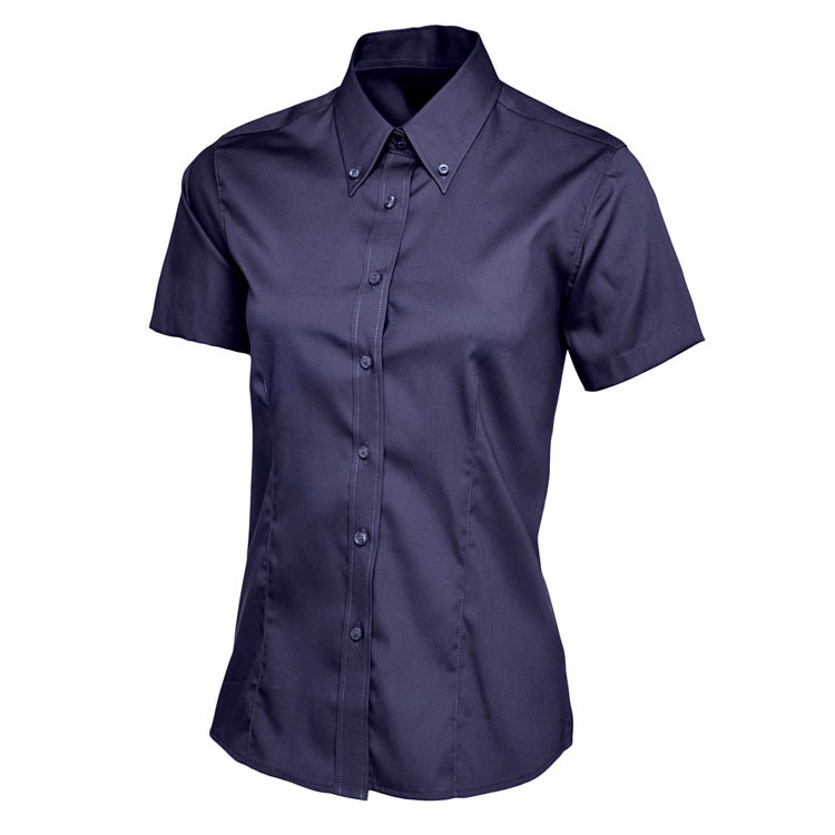 Ladies Pinpoint Oxford Half Sleeve Shirt
