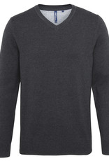 Mens Cotton Blend V-Neck Sweater