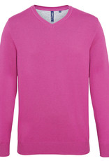 Mens Cotton Blend V-Neck Sweater