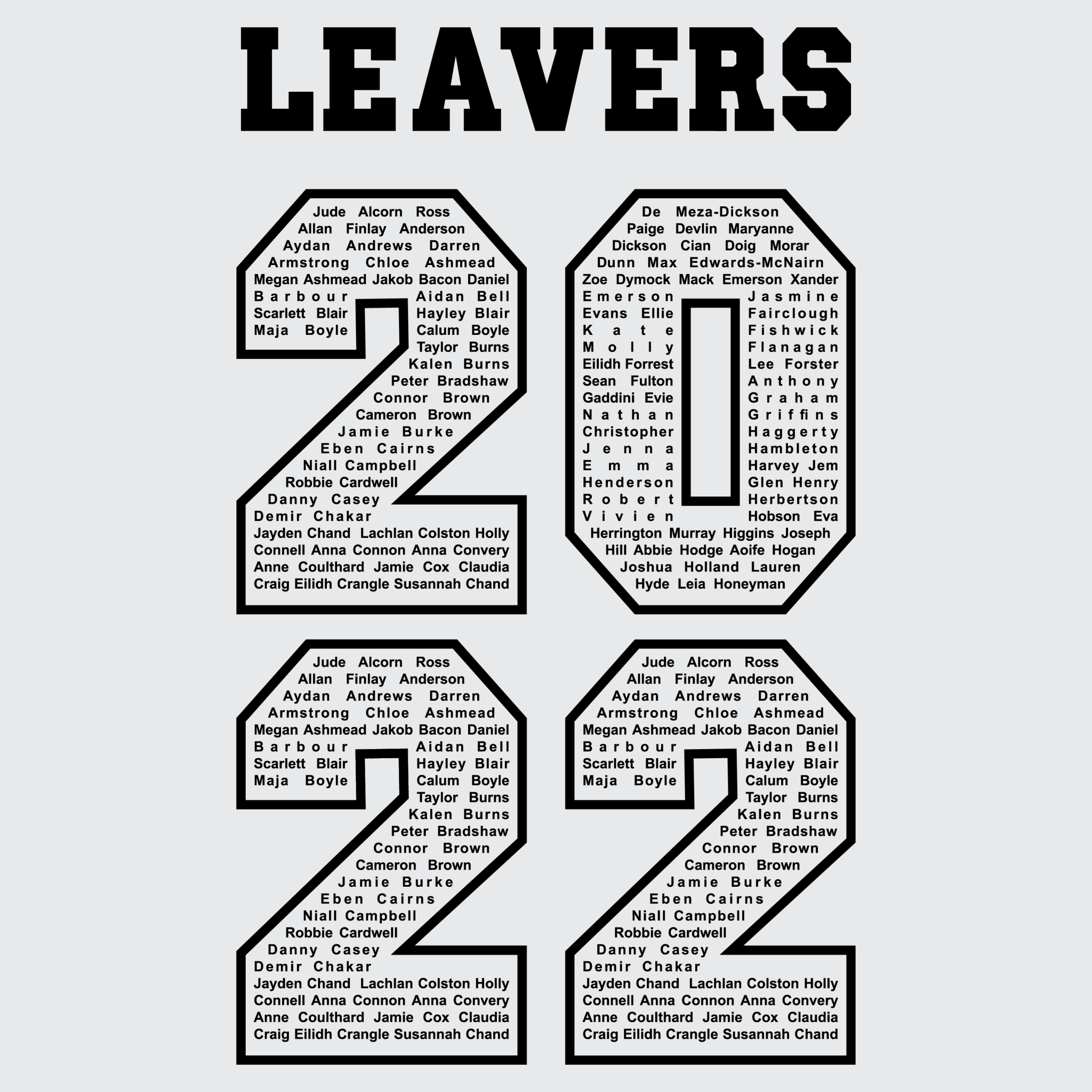 Leavers Template 6
