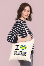 I Love St Albans Flag Cotton Tote Bag