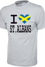 Adults I Love St Albans Flag T Shirt