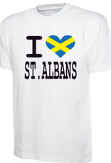 Adults I Love St Albans Flag T Shirt