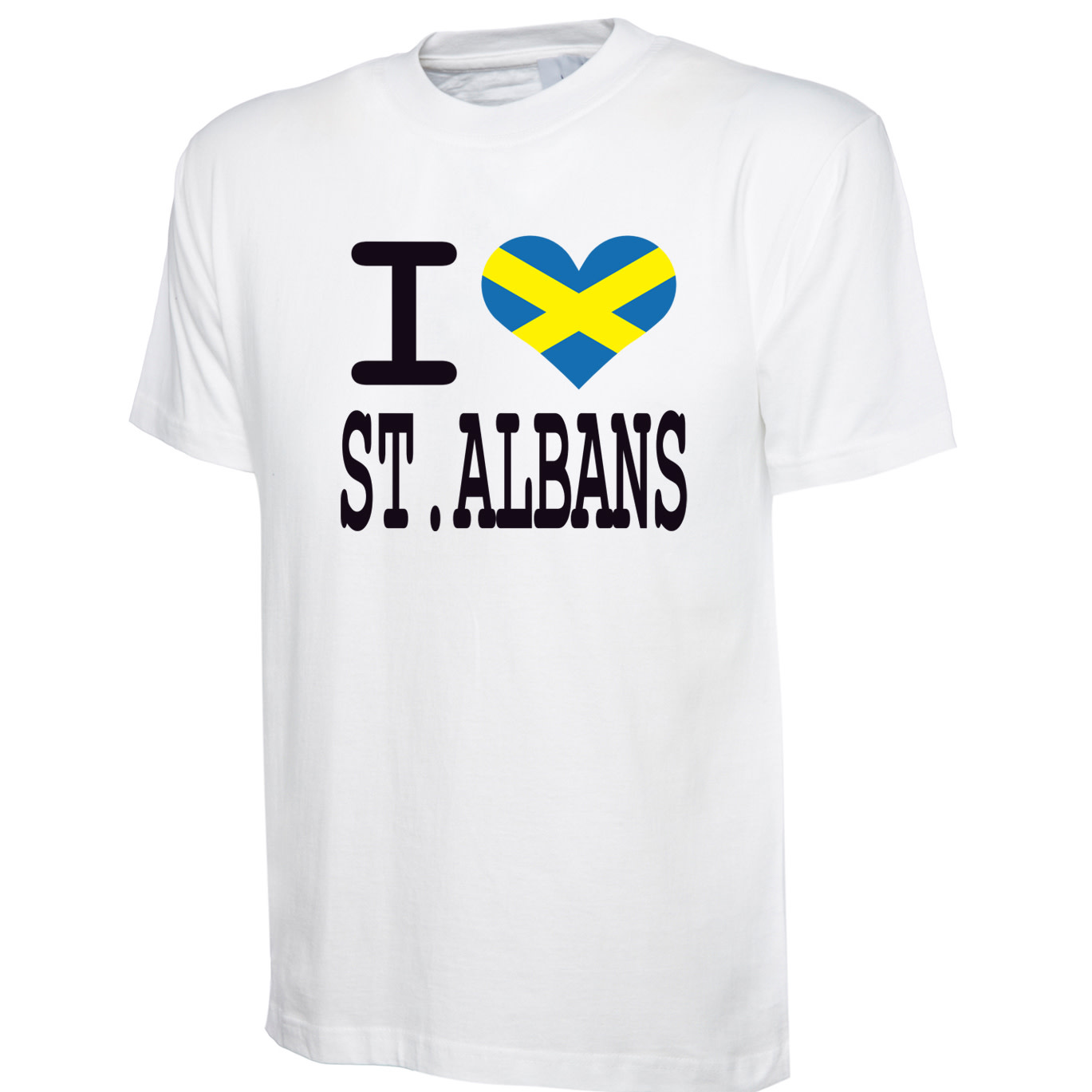 Adults I Love St Albans Flag T Shirt