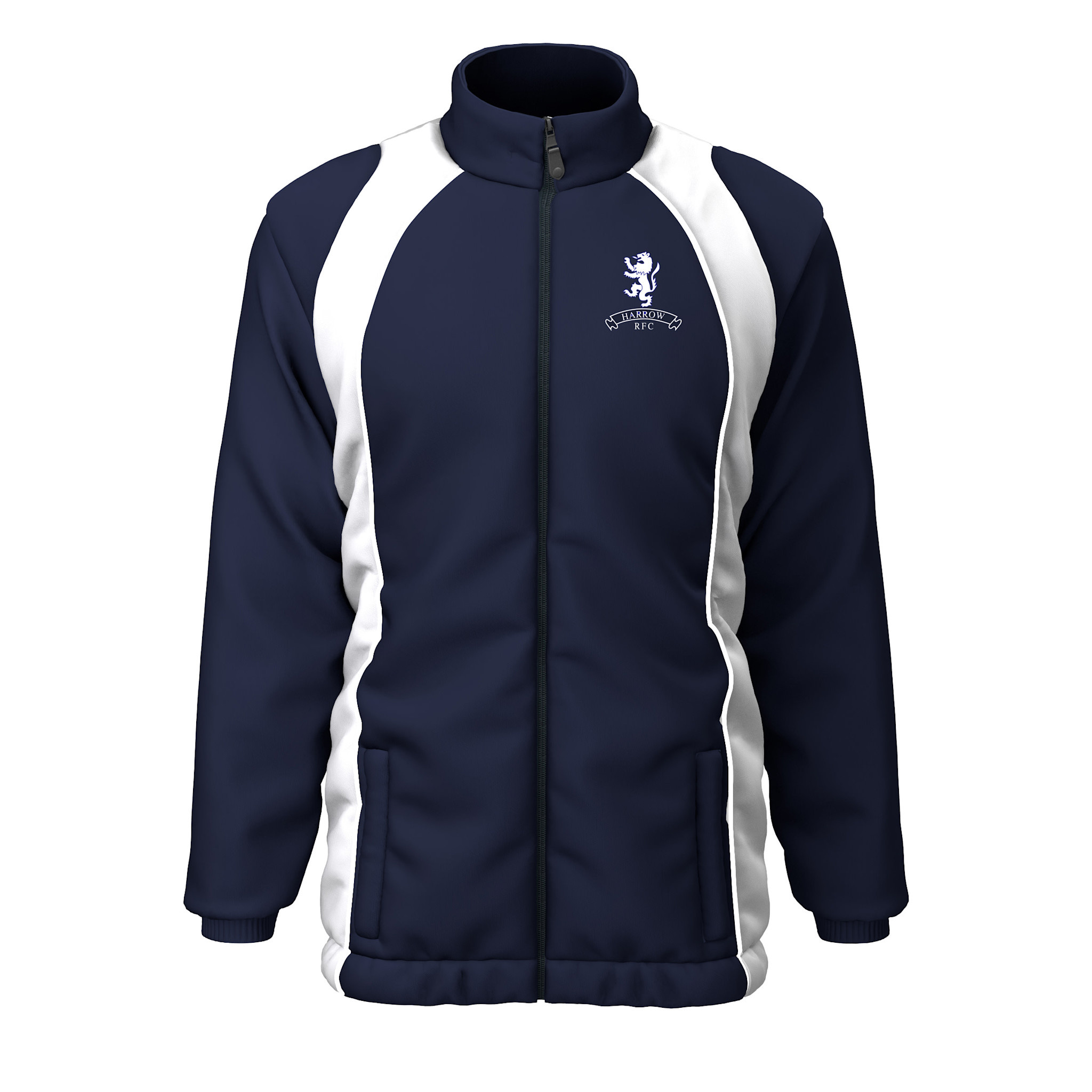 ジャケット・アウター 700FILL Embroidered Track Jacket Navy Lawton Collar Track Zip-Up Jacket - Classic Navy