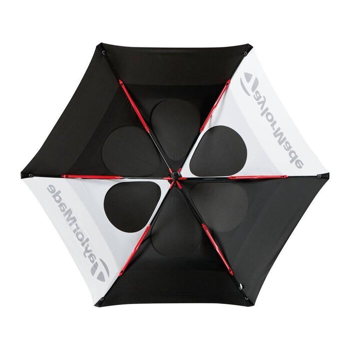 TaylorMade TaylorMade 68" Double Canopy Golf Tour Umbrella - Black White