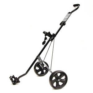 FastFold FastFold Basic Aluminium 2-wiels Golftrolley - Zwart FastFold FastFold Basic Aluminium 2-wiels Golftrolley - Zwart