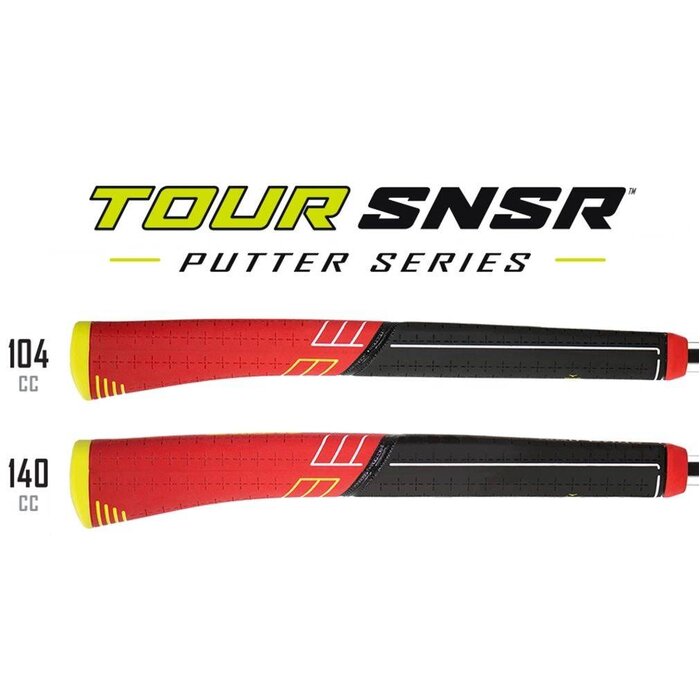 GolfPride Tour SNSR Straight Putter Grip 104cc - Zwart Blauw Geel