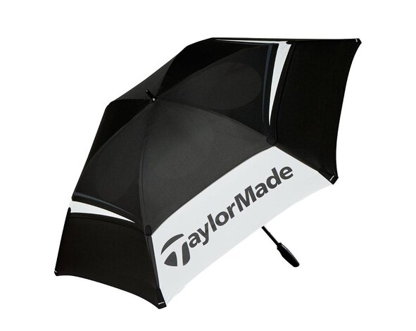 TaylorMade TaylorMade 68" Double Canopy Golf Tour Umbrella - Black White