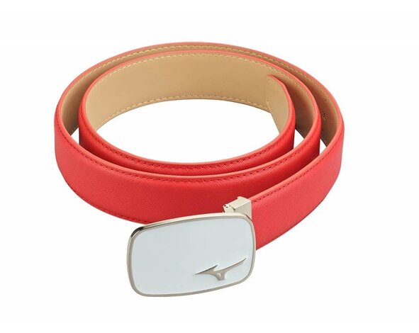 Mizuno Mizuno Leder-Logo-Gürtel - Rot Weiß