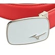 Mizuno Mizuno Ceinture Logo en Cuir - Rouge Blanc
