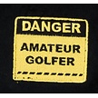 Nova Golf Nova Golf 'Danger Amateur Golfer' Golfhanddoek - Zwart Geel