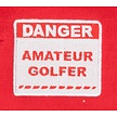 Nova Golf Nova Golf 'Danger Amateur Golfer' Serviette de golf - Rouge Blanc