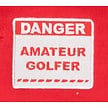 Nova Golf Nova Golf 'Danger Amateur Golfer' Toalla de Golf - Rojo Blanco