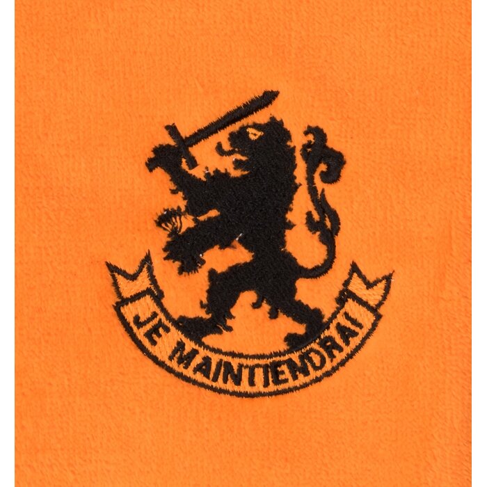 Nova Golf 'Holland Je Maintiendrai' Golf Towel - Orange Black