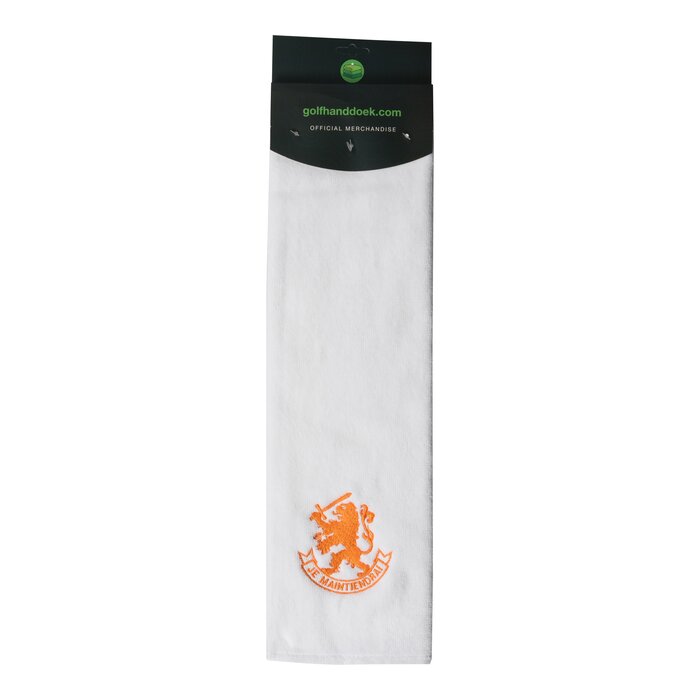 Nova Golf Nova Golf 'Holland Je Maintiendrai' Serviette de golf - Blanc Orange