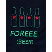Nova Golf Nova Golf 'Foreee (Bier)' Golfhandtuch - Blau Grün