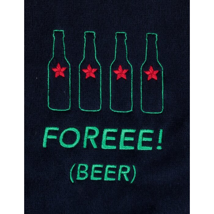 Nova Golf 'Foreee (Beer)' Golfhanddoek - Blauw Groen