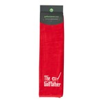 Nova Golf 'The Golffather' Golfhanddoek - Rood Wit