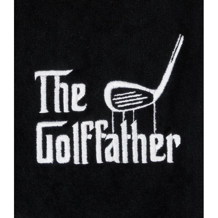 Nova Golf Nova Golf 'The Golffather' Golfhandtuch - Schwarz Weiß