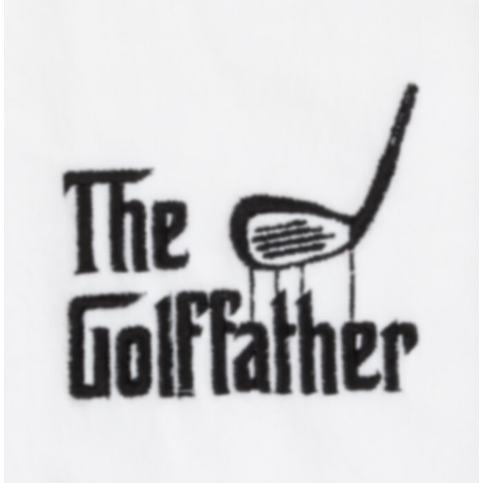 Nova Golf 'The Golffather' Golf Towel - White Black