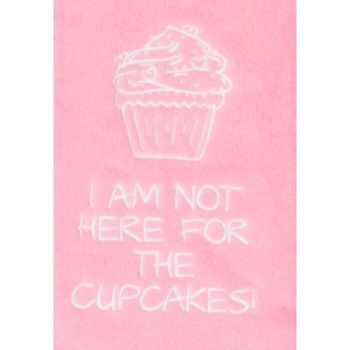 Nova Golf 'I Am Not Here For The Cupcakes' Golfhanddoek - Roze Wit