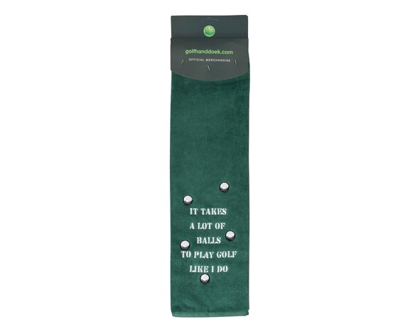 Nova Golf Nova Golf 'It Takes A Lot Of Balls' Golf Towel - Green White