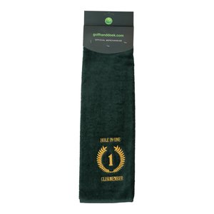 Nova Golf Nova Golf 'Hole In One Club Member' Golfhanddoek - Groen Nova Golf Nova Golf 'Hole In One Club Member' Golfhanddoek - Groen