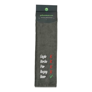 Nova Golf Nova Golf 'Eagle Birdie Beer' Golfhanddoek - Grijs