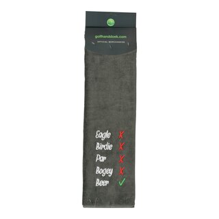 Nova Golf 'Eagle Birdie Beer' Golfhanddoek - Grijs
