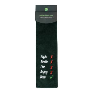 Nova Golf Nova Golf 'Eagle Birdie Beer' Golfhanddoek - Groen Nova Golf Nova Golf 'Eagle Birdie Beer' Golfhanddoek - Groen