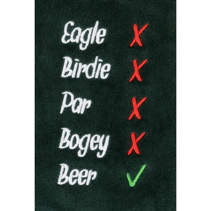 Nova Golf Nova Golf 'Eagle Birdie Beer' Golfhandtuch - Grün