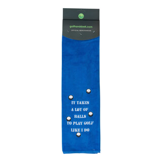 Nova Golf Nova Golf 'It Takes A Lot Of Balls' Golf Towel - Blue White