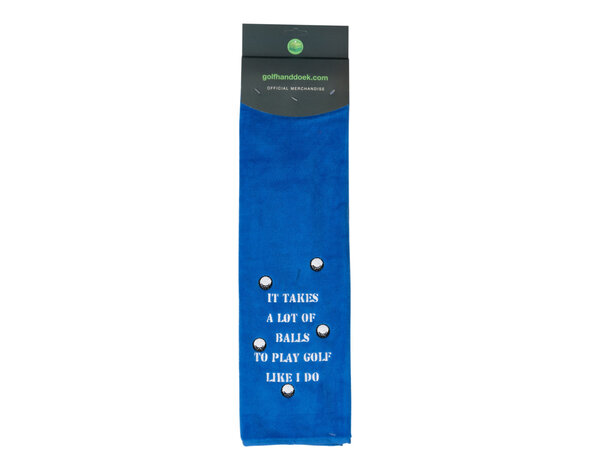 Nova Golf Nova Golf 'It Takes A Lot Of Balls' Golf Towel - Blue White